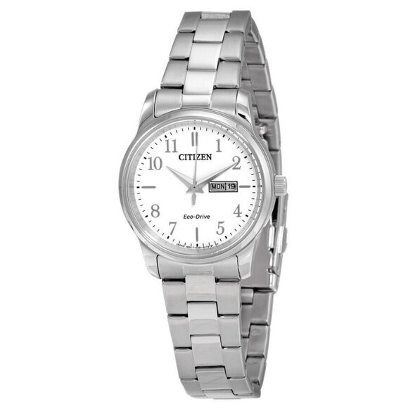 NWT Authentic Citizen Eco-Drive White Dial Women's Watch - Picture 1 of 3